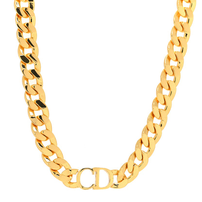 Christian Dior Metal Danseuse Etoile Chain Choker Necklace Gold 1 of 5