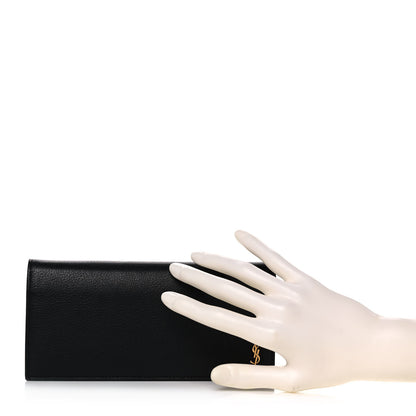Saint Laurent Calfskin Tiny Monogram Cassandre Wallet Black 2 of 12