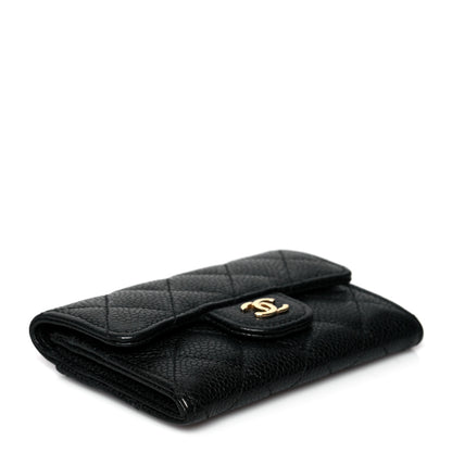 Chanel Caviar Quilted Flap Card Holder Wallet Black 4 of 8