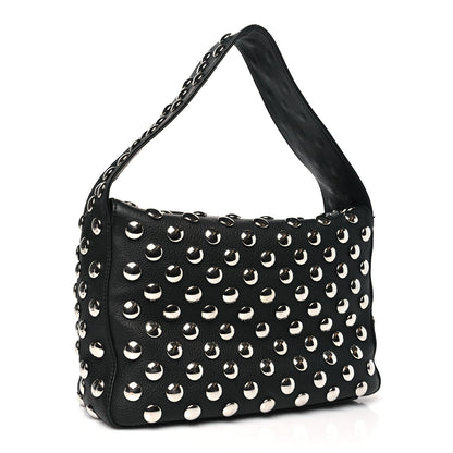 Khaite Pebbled Sport Calfskin Studded Elena Black 3 of 11
