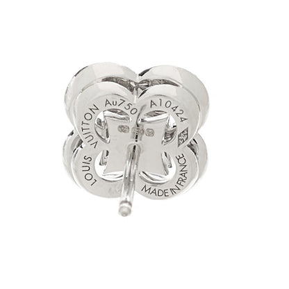Louis Vuitton 18K White Gold Diamond Les Ardentes Stud Earrings 4 of 4