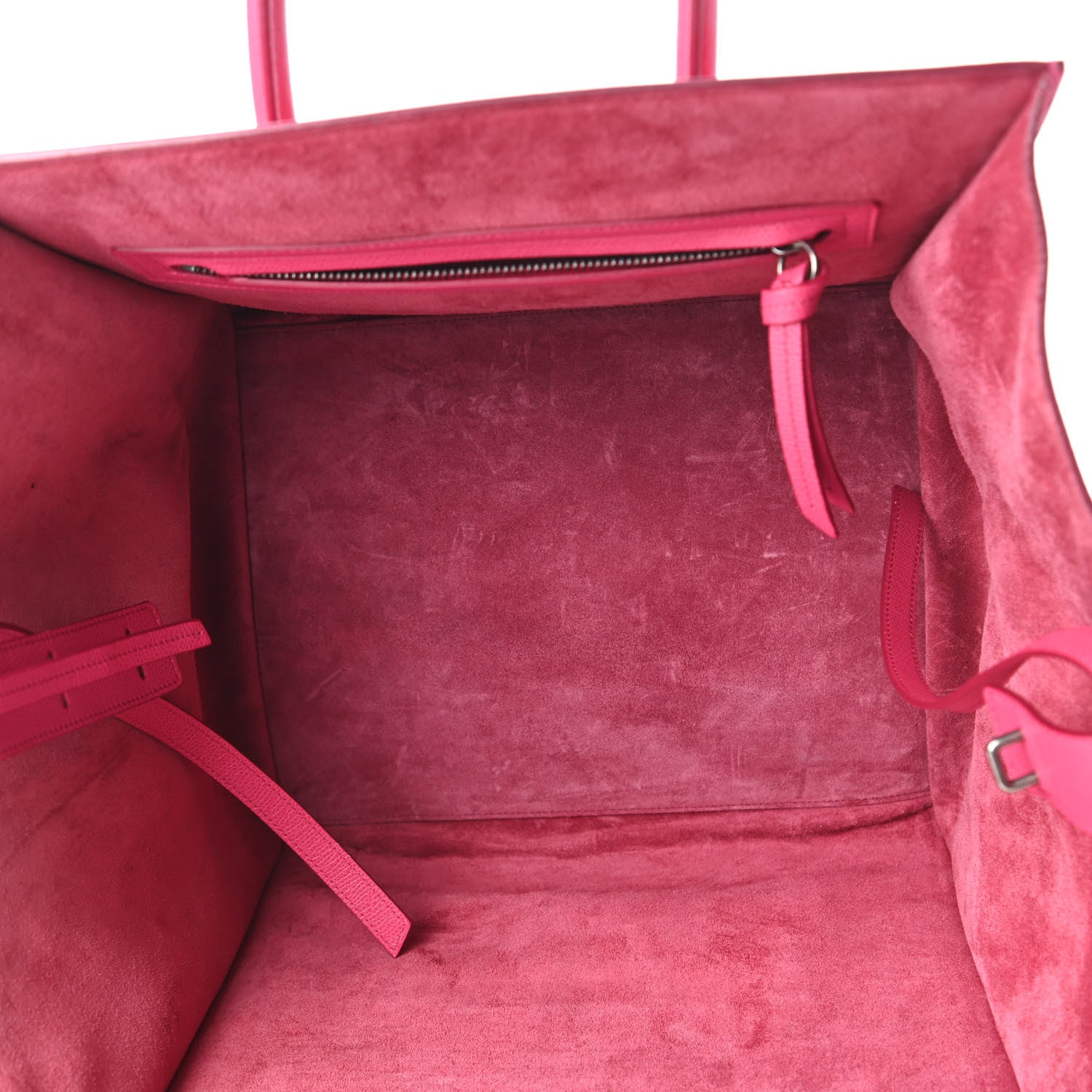 Celine Grained Calfskin Medium Phantom Luggage Fuchsia 5 of 10