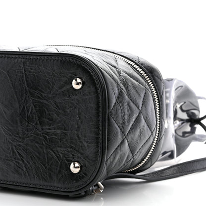Chanel Crumpled Calfskin PVC Quilted Backpack Black 11 of 11