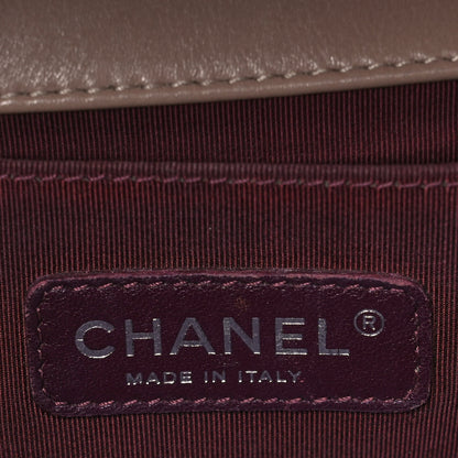 Chanel Lambskin Chevron Quilted Medium Boy Flap Beige 5 of 9