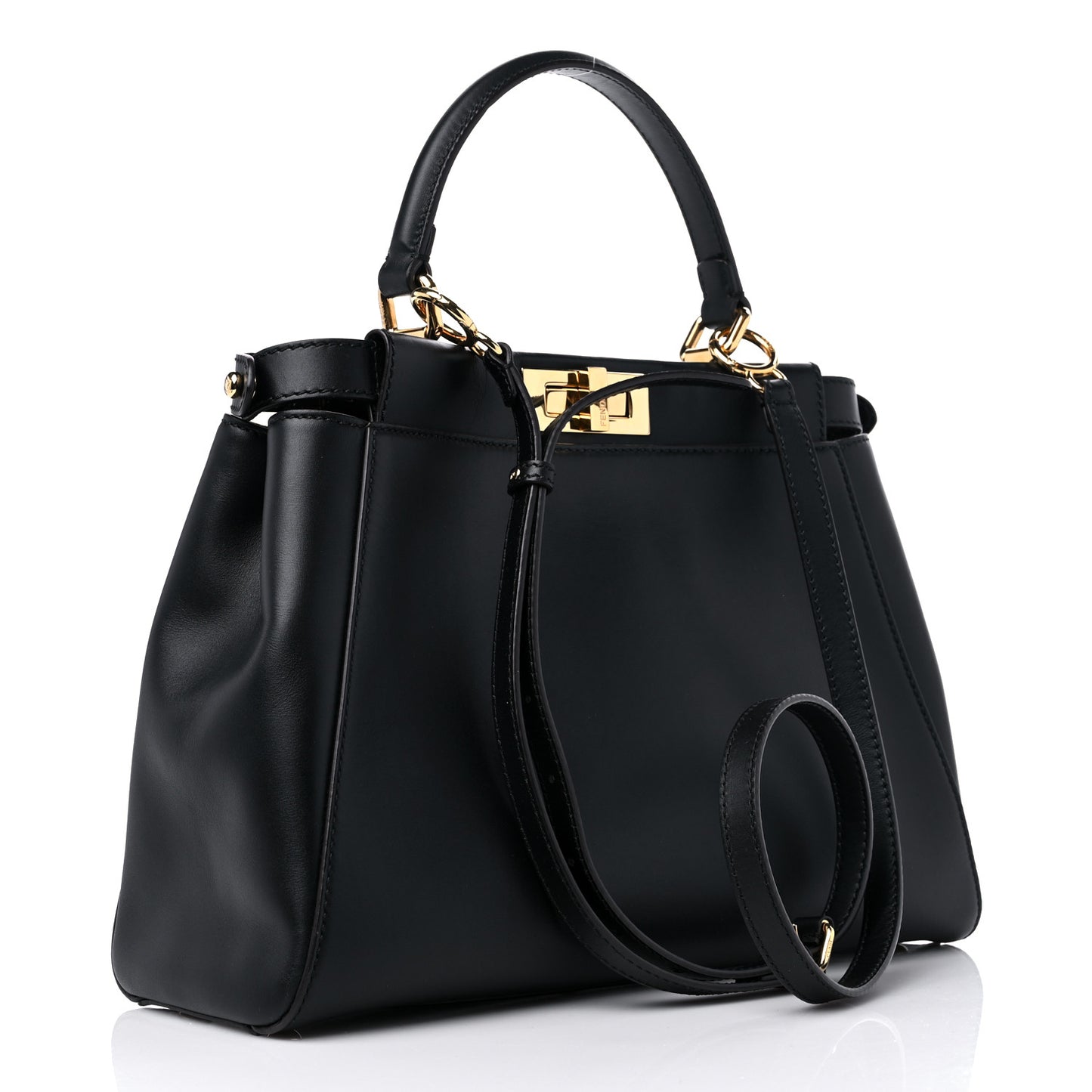 Vitello Morgan Fabric Jacquard Pequin Medium Peekaboo Iconic Satchel Black Tobacco
