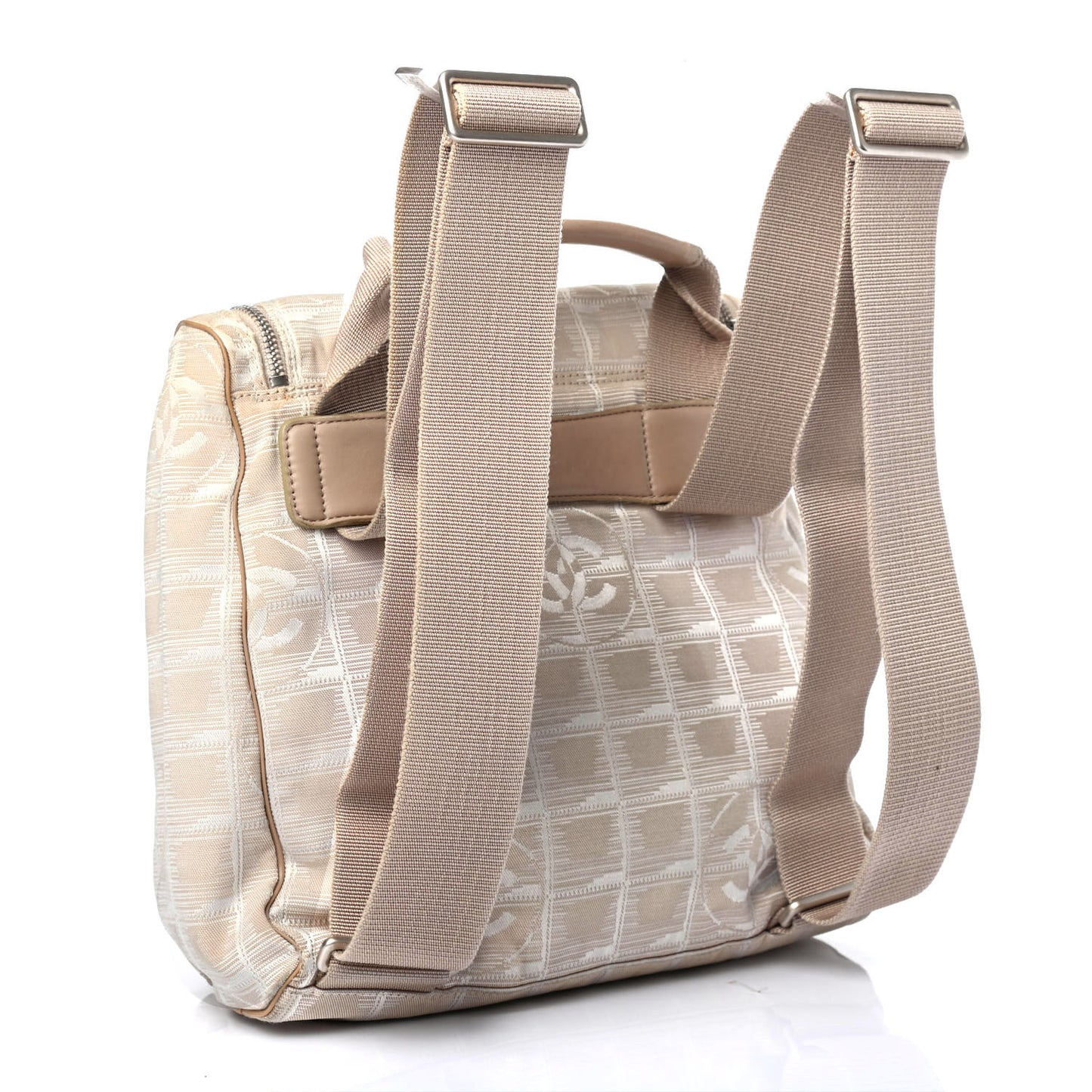 Nylon Travel Backpack Beige