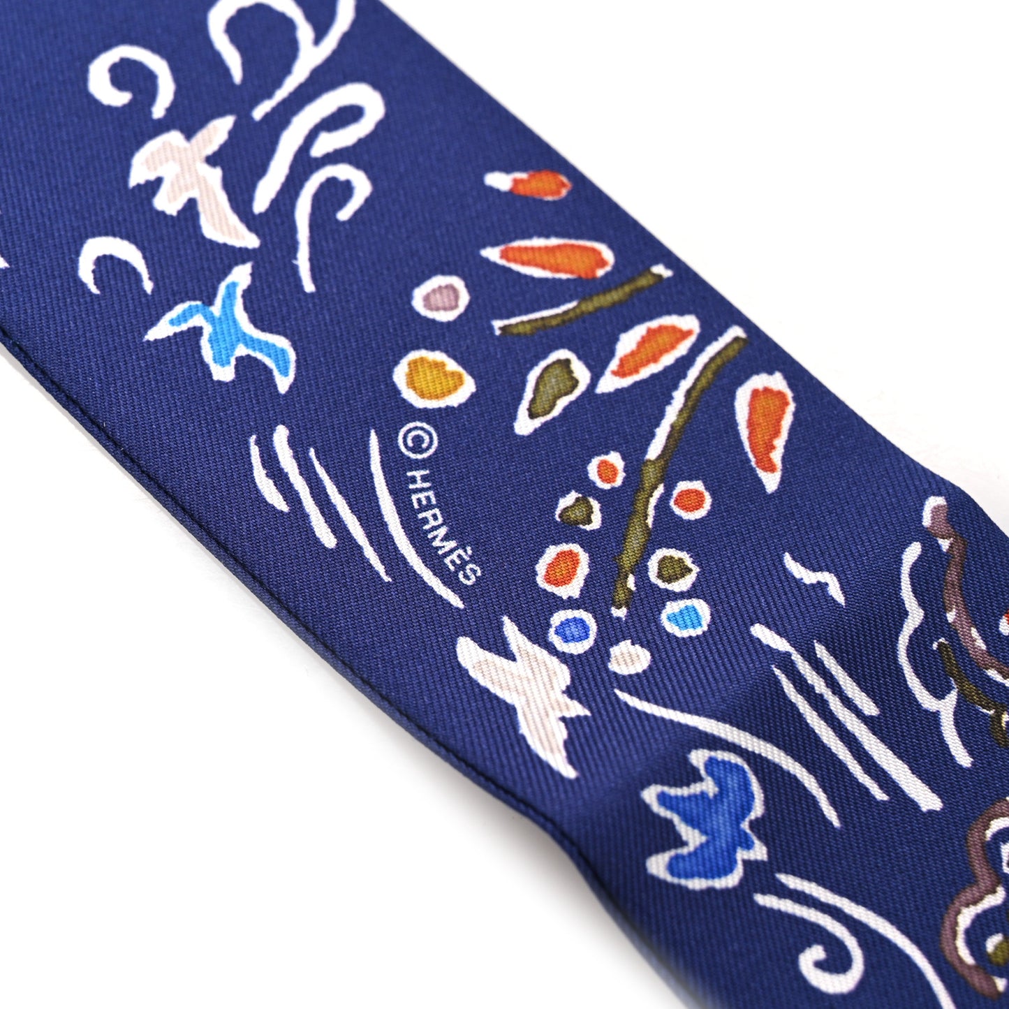Silk Isola Di Primavera Twilly Marine Kaki White