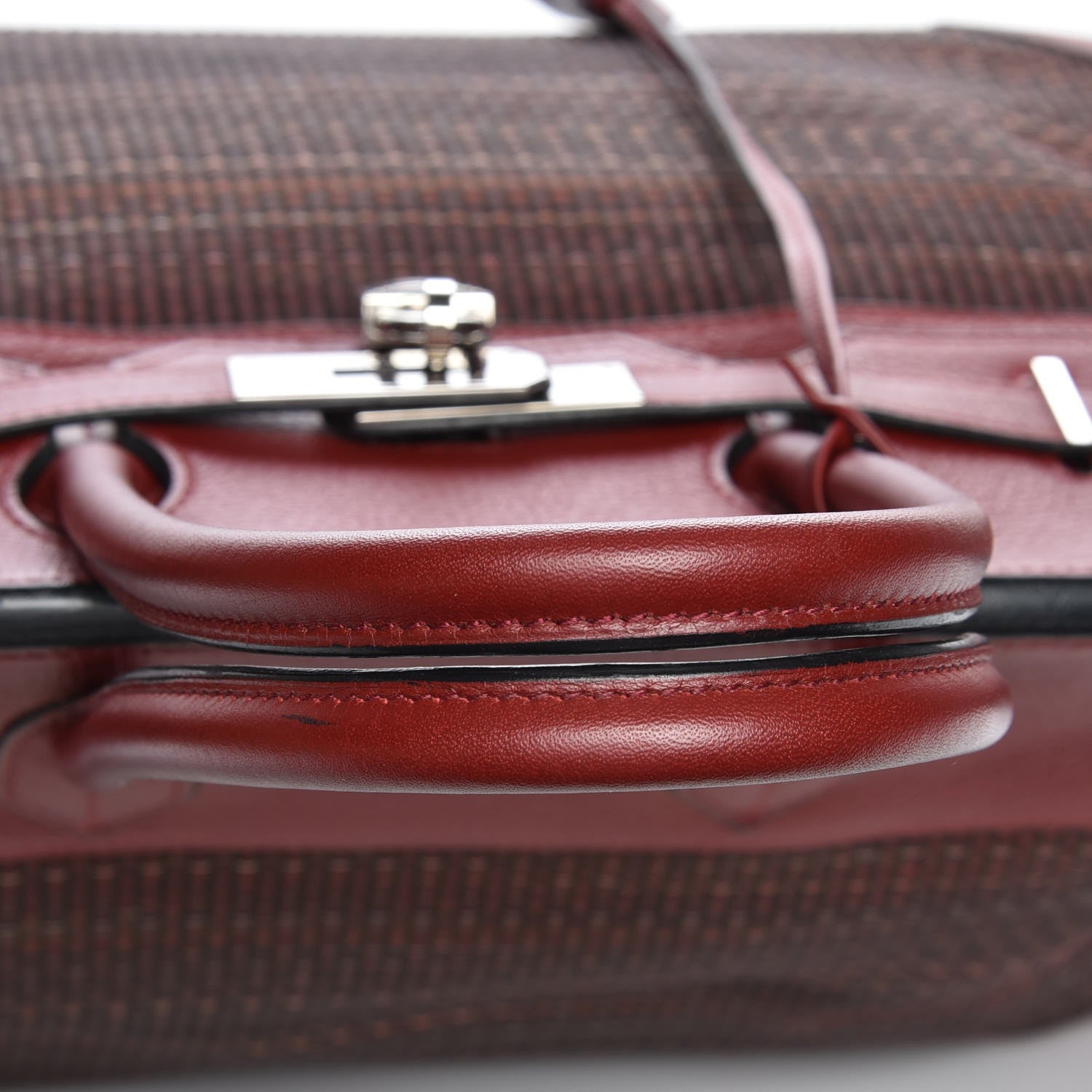 Hermes Taurillon Clemence Crinoline Birkin 35 Rouge H 20 of 25