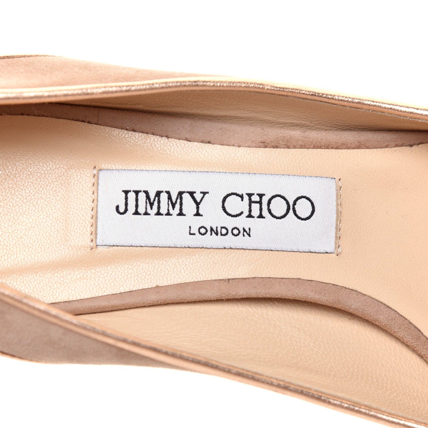 Jimmy Choo Suede Metallic Pumps 37 Nude 7 of 7