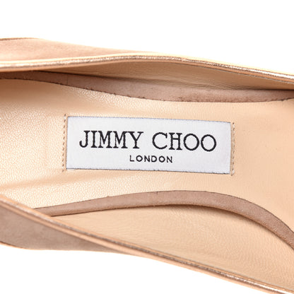 Jimmy Choo Suede Metallic Pumps 37 Nude 7 of 7