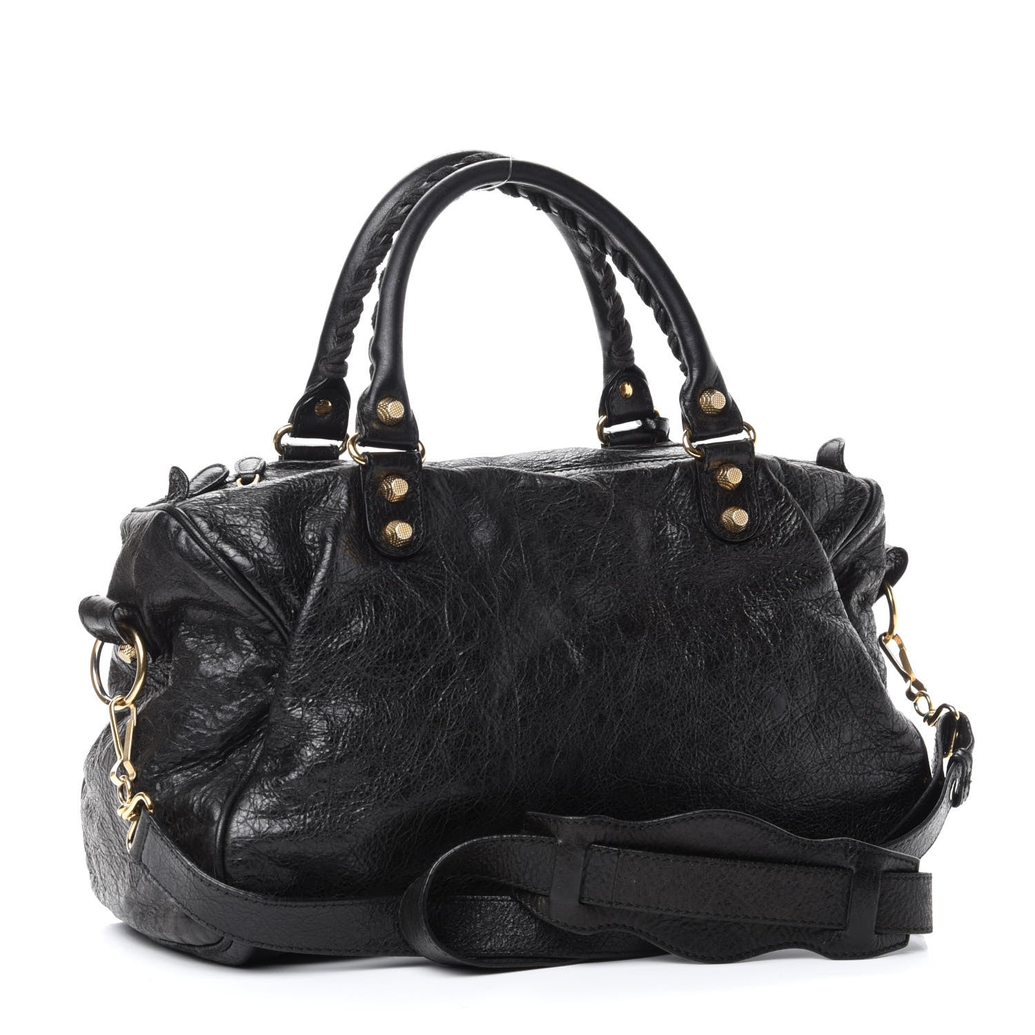 Balenciaga Agneau Giant 12 Gold Hardware Boston Black 4 of 12