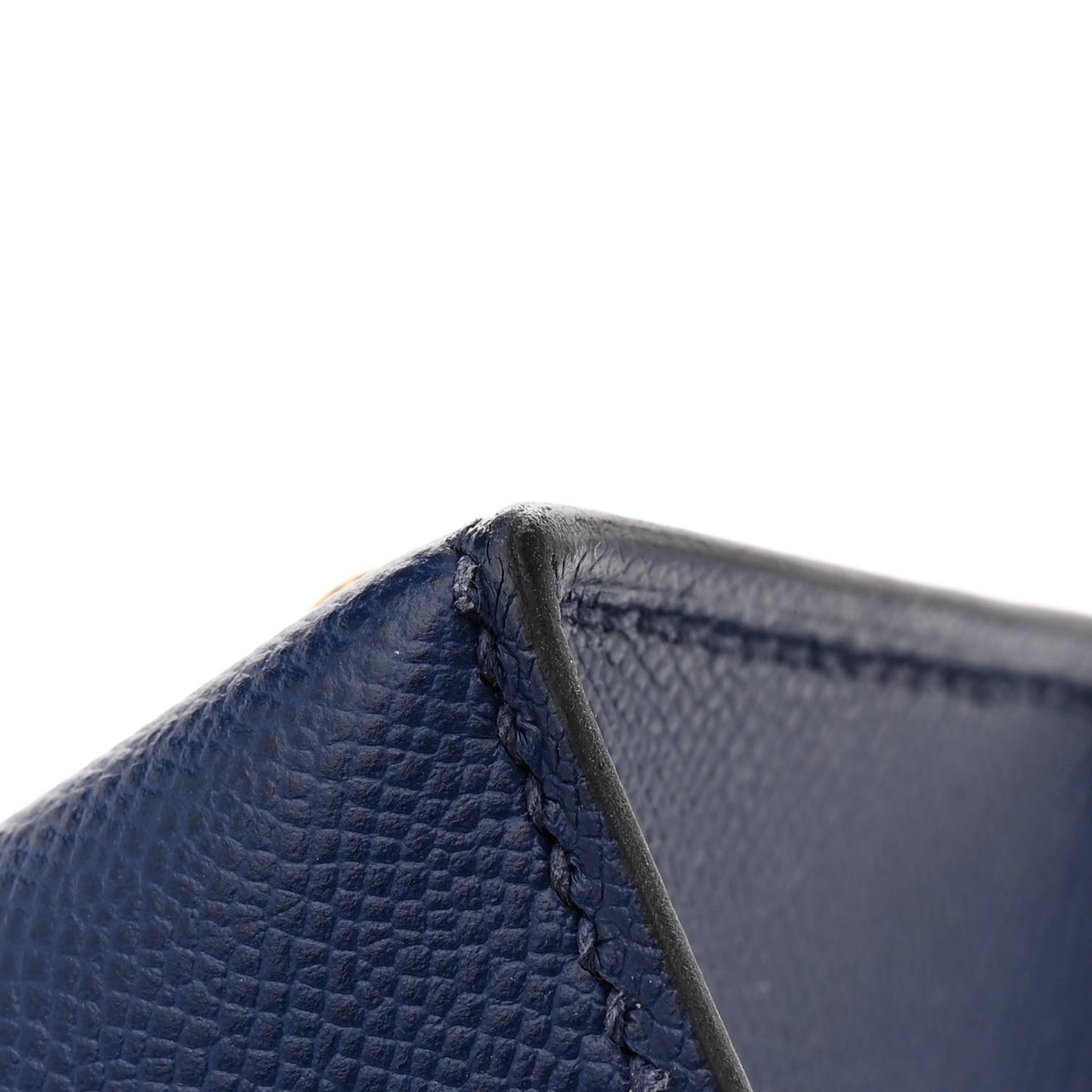 Madame Calfskin Shiny Alligator Mini Kelly Sellier Touch 20 Bleu Encre