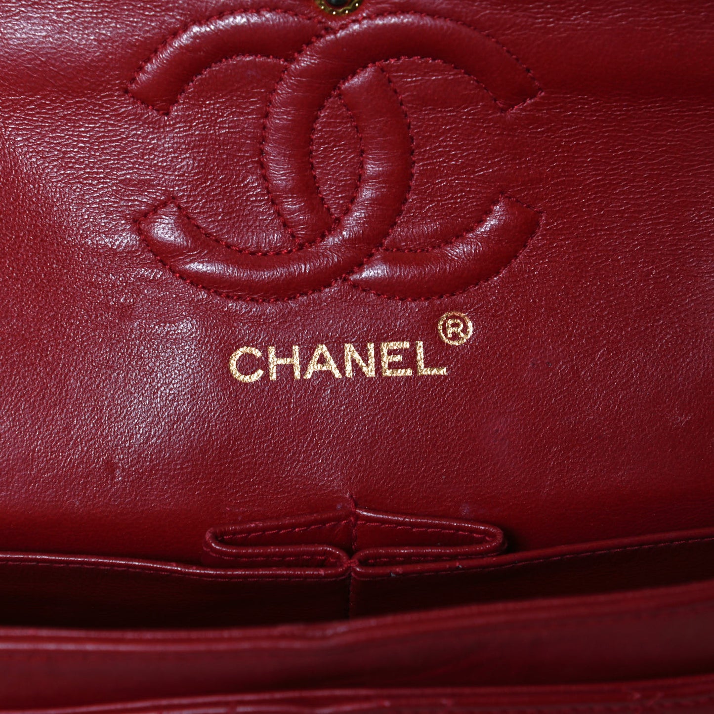Lambskin Quilted Small Double Flap Red