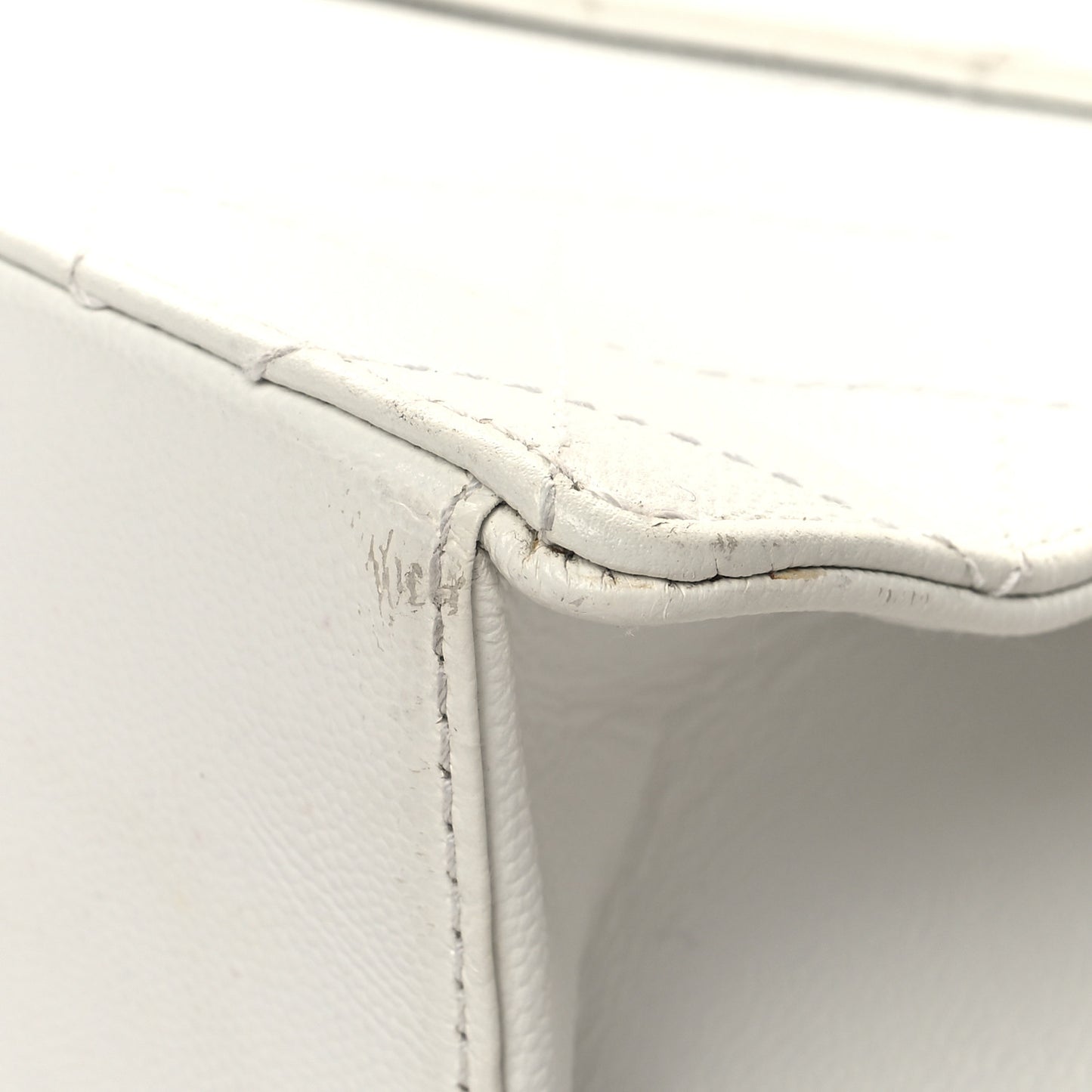 Caviar Quilted Envelope Flap White