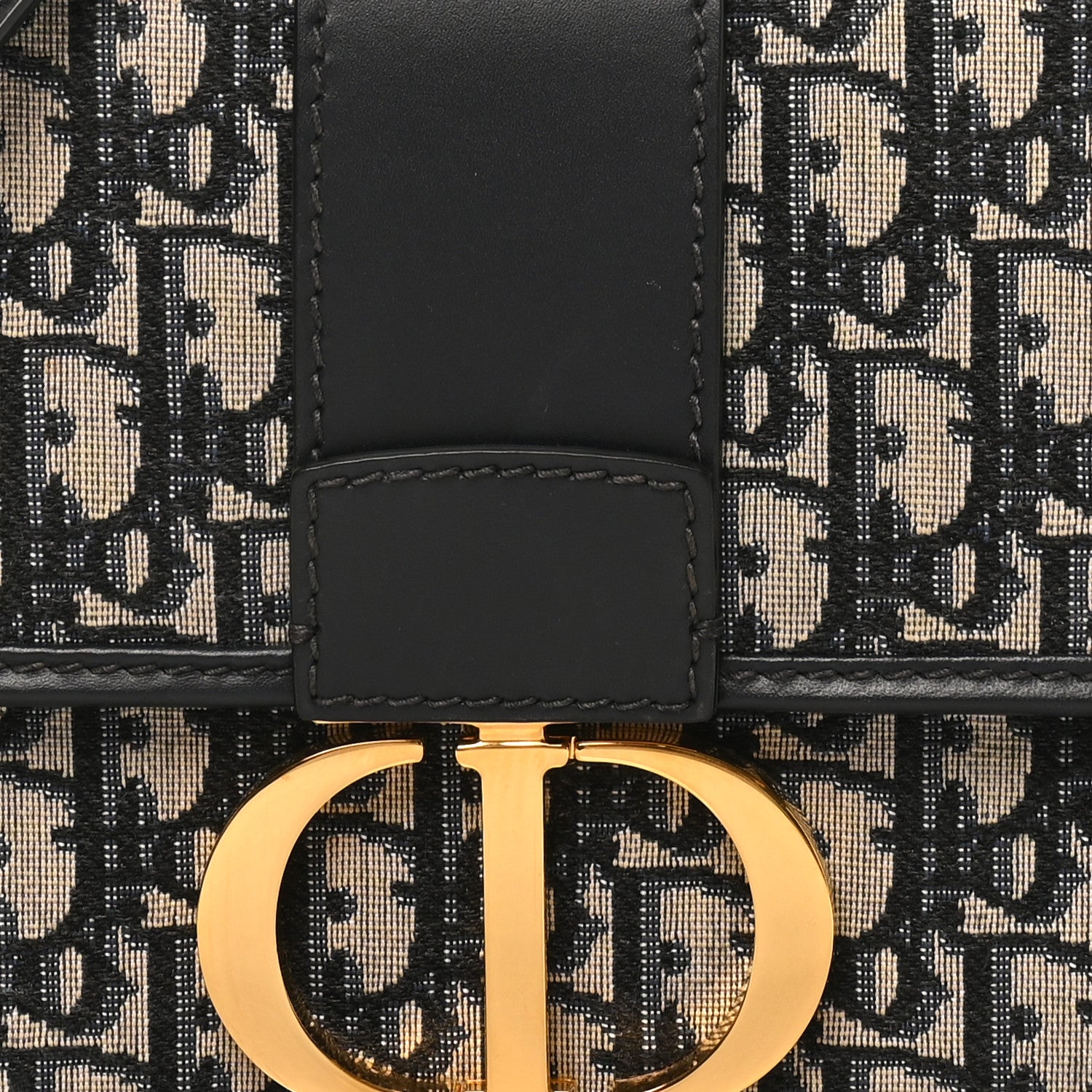 Christian Dior Oblique 30 Montaigne Flap Bag Blue 7 of 9