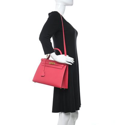 Hermes Epsom Kelly Sellier 28 Rose Extreme 2 of 13