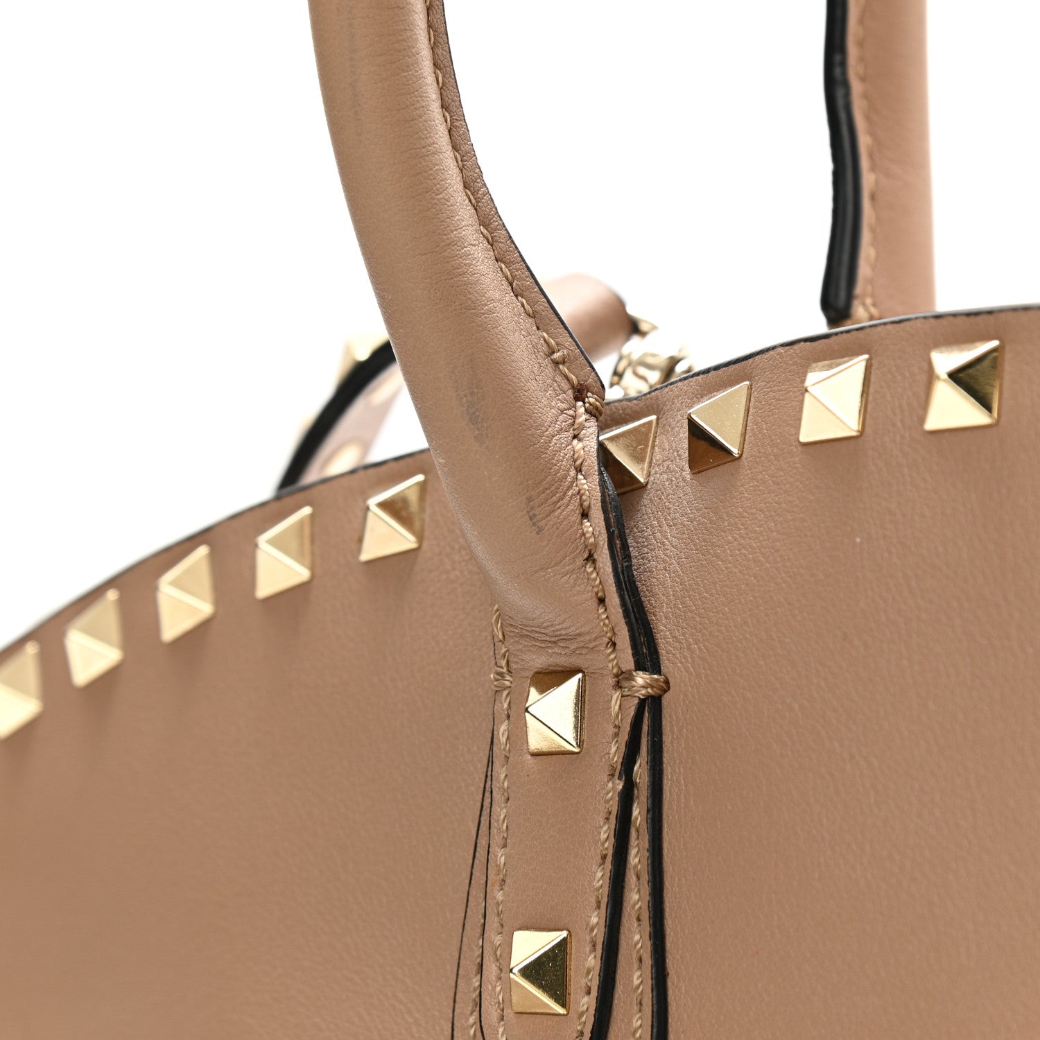 Valentino Garavani Vitello Rockstud Dome Shopper Alpaca 14 of 15