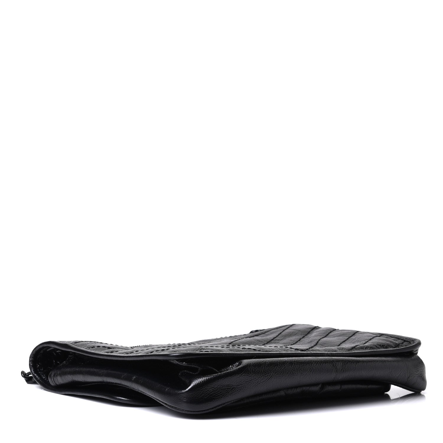 Saint Laurent Crinkled Calfskin Matelasse Monogram Medium Niki Chain Satchel Black 5 of 10