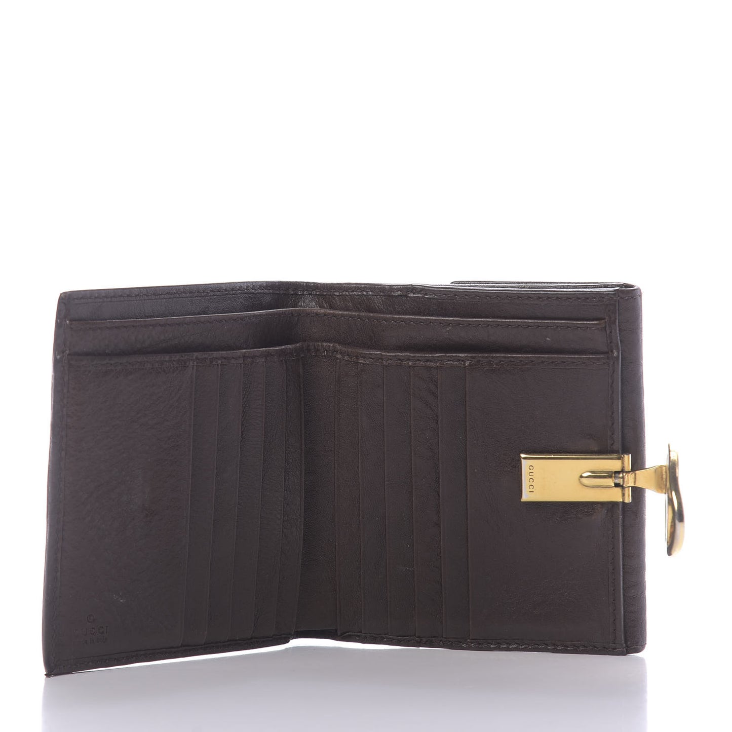 Monogram Interlocking Icon French Flap Wallet Brown