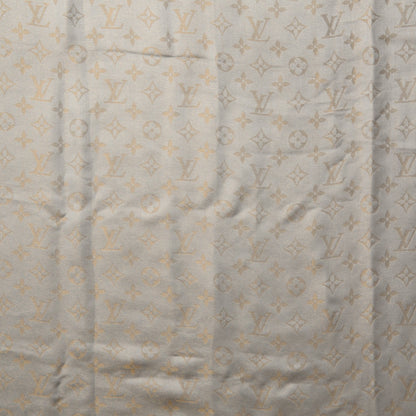Louis Vuitton Silk Wool Monogram Shine Shawl Beige 1 of 5
