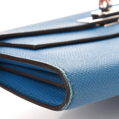 Hermes Epsom Kelly Longue Wallet Bleu Izmir 9 of 17