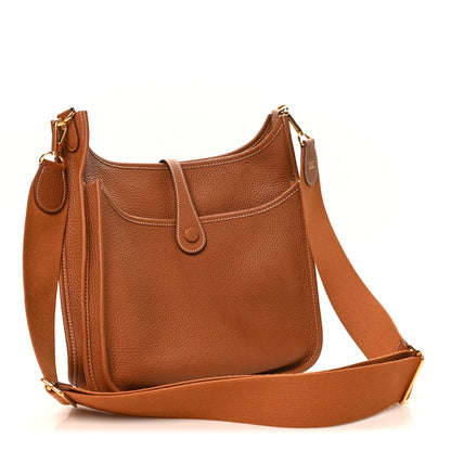 Hermes Taurillon Clemence Evelyne III PM Gold 3 of 10