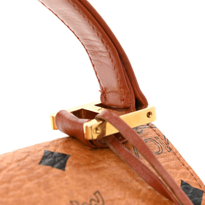 MCM Visetos Heritage Top Handle Satchel Cognac 11 of 11