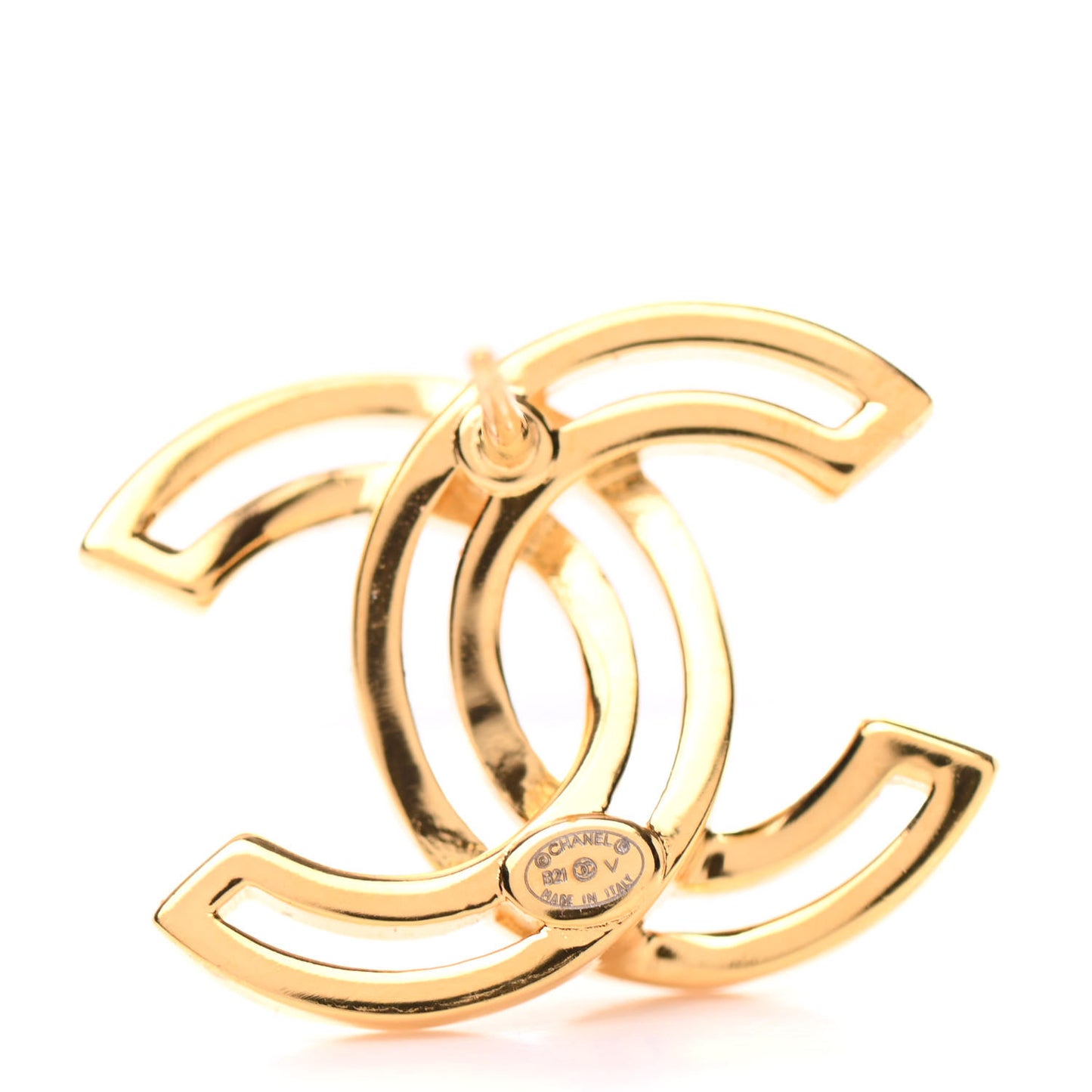 Metal Obazine CC Earrings Gold