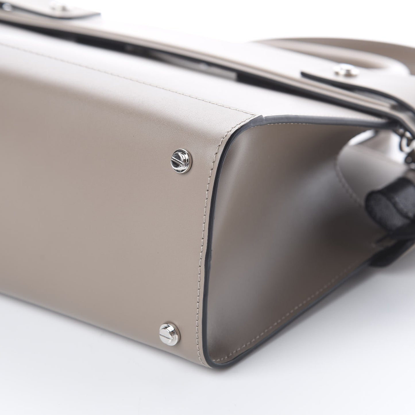 Smooth Calfskin Small Horizon Satchel Mastic