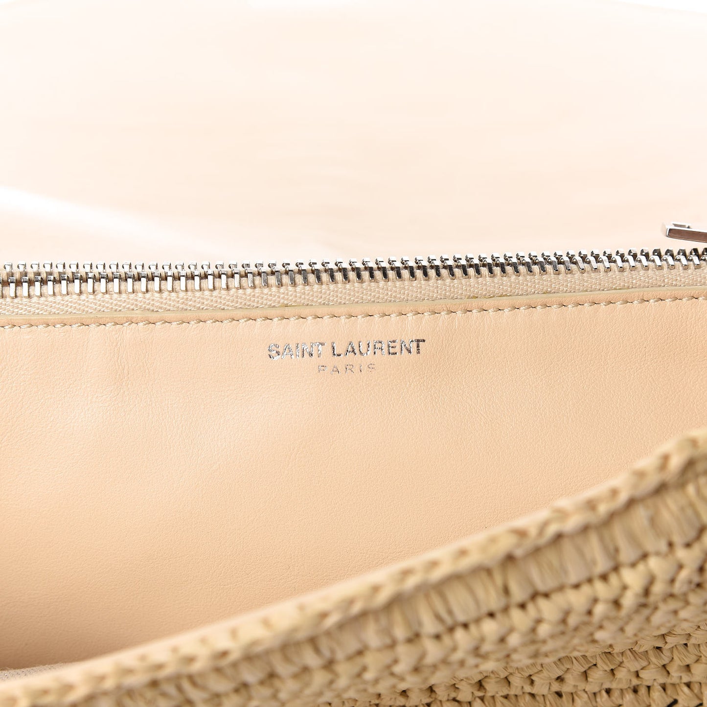 Raffia Monogram Large College Satchel Naturale