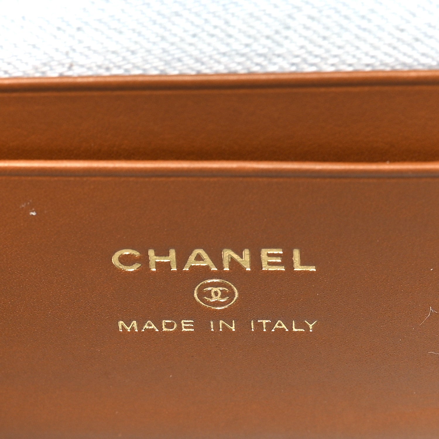 Chanel Washed Denim Calfskin Quilted Top Handle Slim Vanity Case With Chain Blue Brown 6 of 11