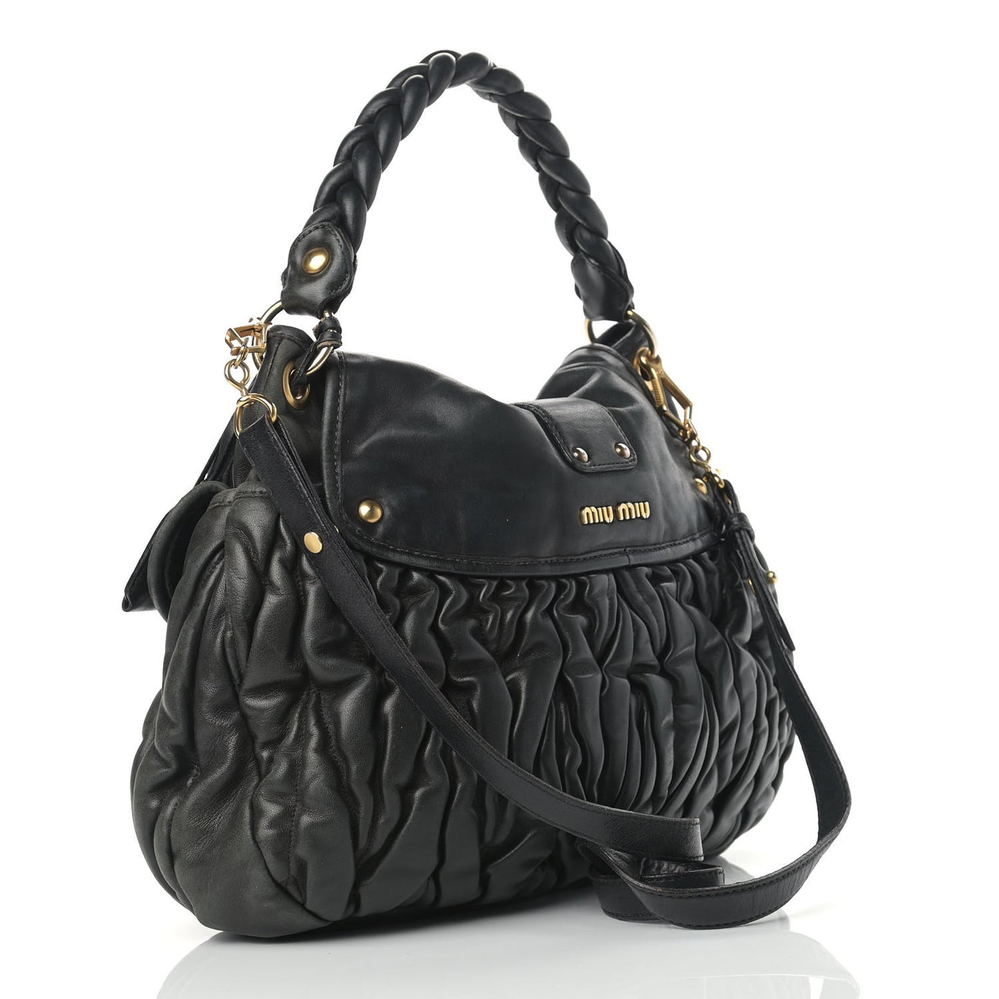 Nappa Matelasse Coffer Hobo Black