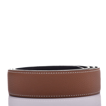 Hermes Chamonix Togo 32mm Belt Strap 85 Black Gold 2 of 7