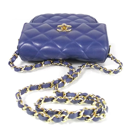 Chanel Vintage Lambskin Quilted Mini Flap Royal Blue 4 of 7