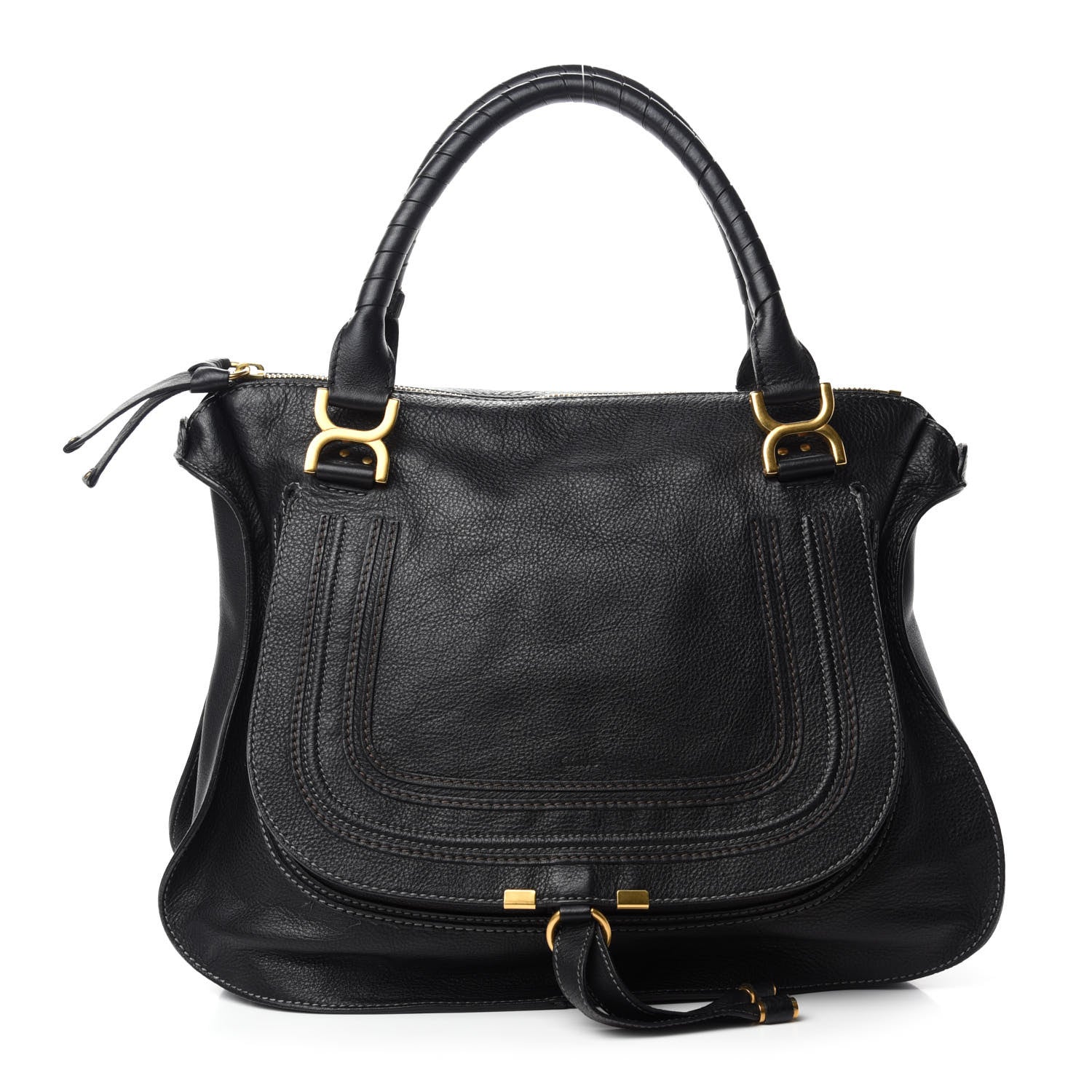 Chloe Calfskin Large Marcie Satchel Black 1 of 10