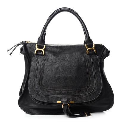 Chloe Calfskin Large Marcie Satchel Black 1 of 10