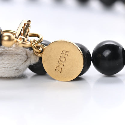 Christian Dior Metal Gray Hawk Jardin Double Bracelet Black Gold 4 of 10