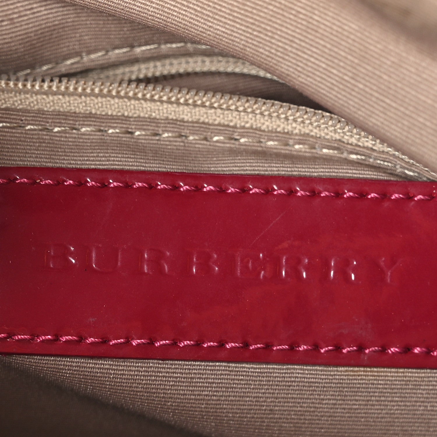 Burberry Patent Nova Check Chester Bowling Bag Raspberry Sorbet 6 of 11