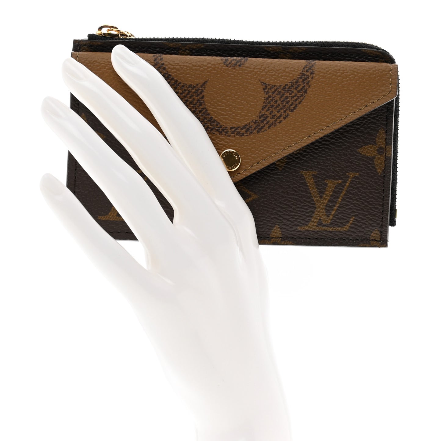 Reverse Monogram Recto Verso Card Holder Brown