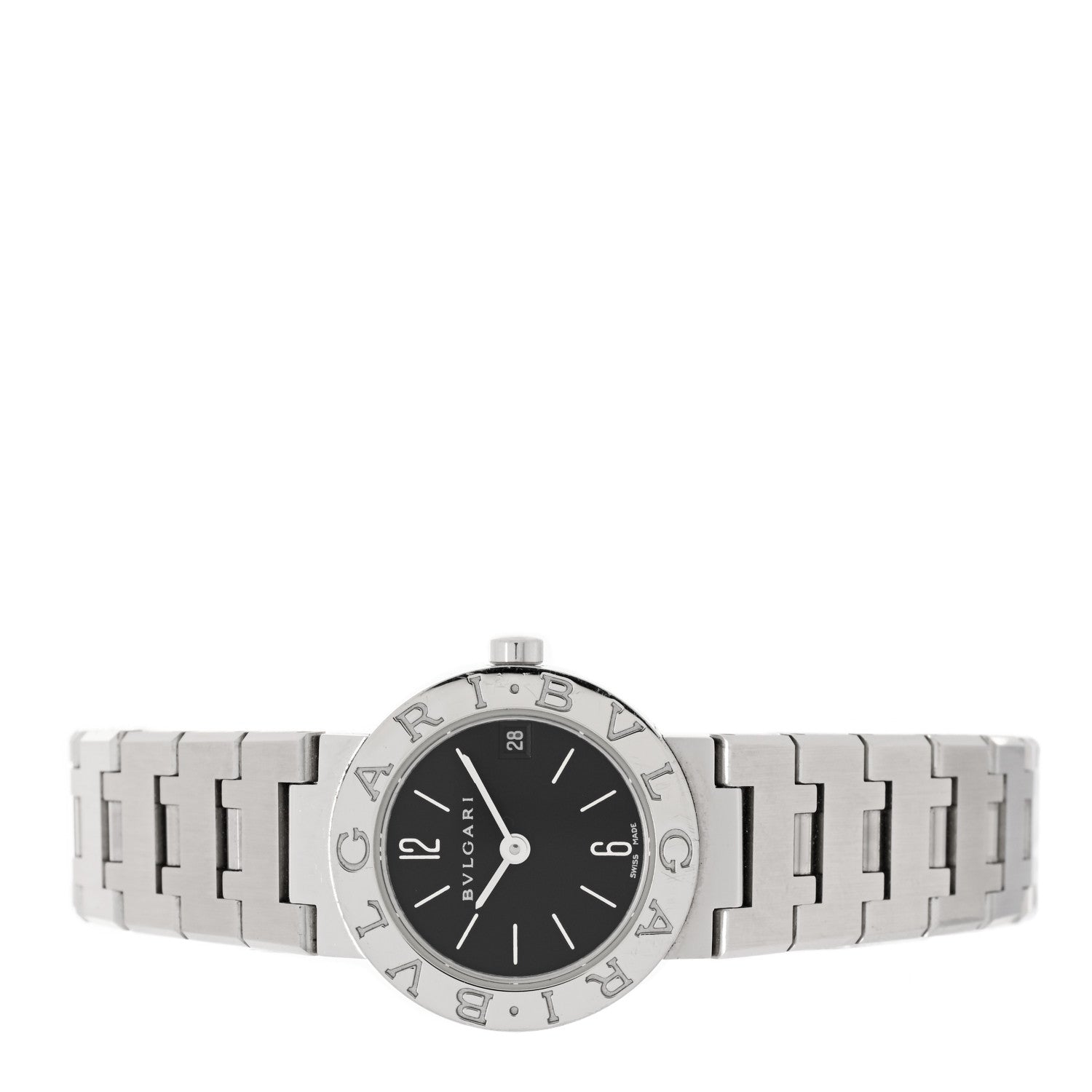 Bulgari Stainless Steel 23mm Quartz Watch Black 2 of 4