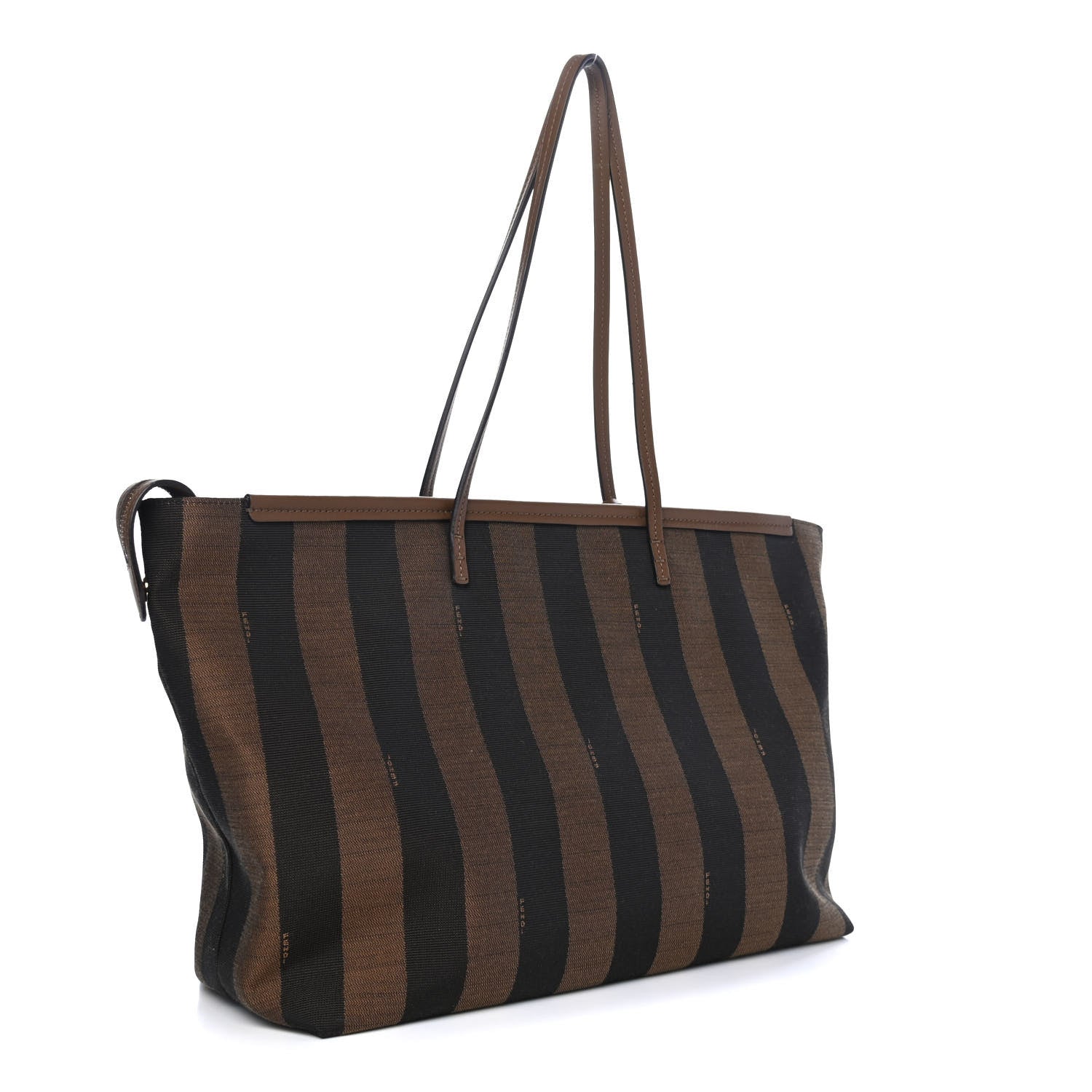 Fendi Pequin Vitello Medium Roll Tote Tobacco Foresta 2 of 4