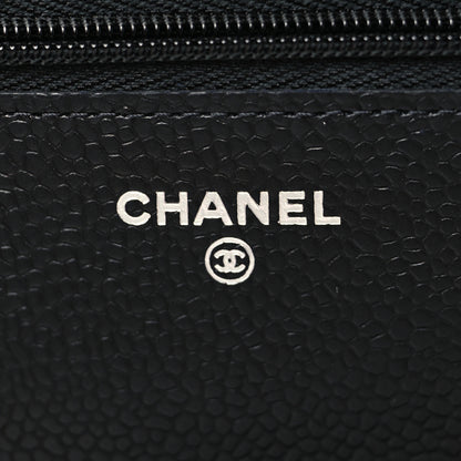 Chanel Caviar Quilted Wallet On Chain WOC Black 6 of 9