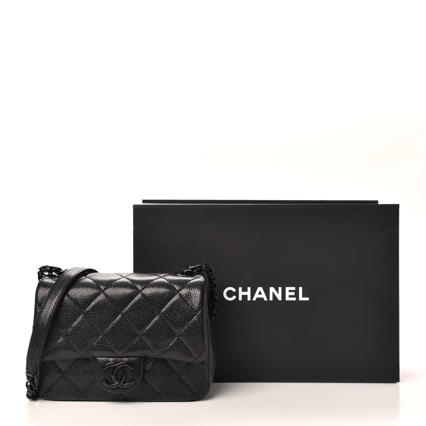 Caviar Quilted Incognito Mini Square Flap Black