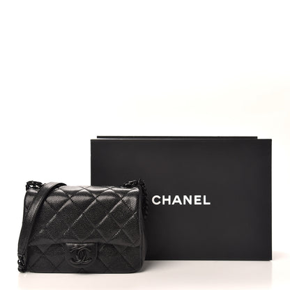 Chanel Caviar Quilted Incognito Mini Square Flap Black 10 of 10