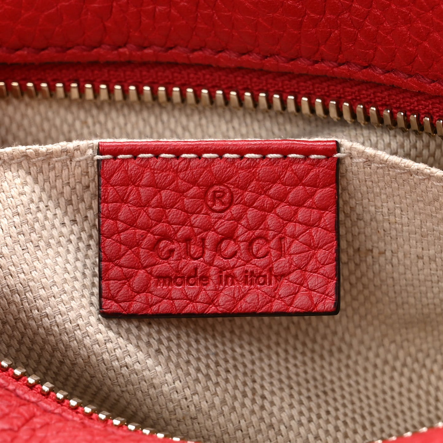 Pebbled Calfskin Small Soho Disco Bag Tabasco Red