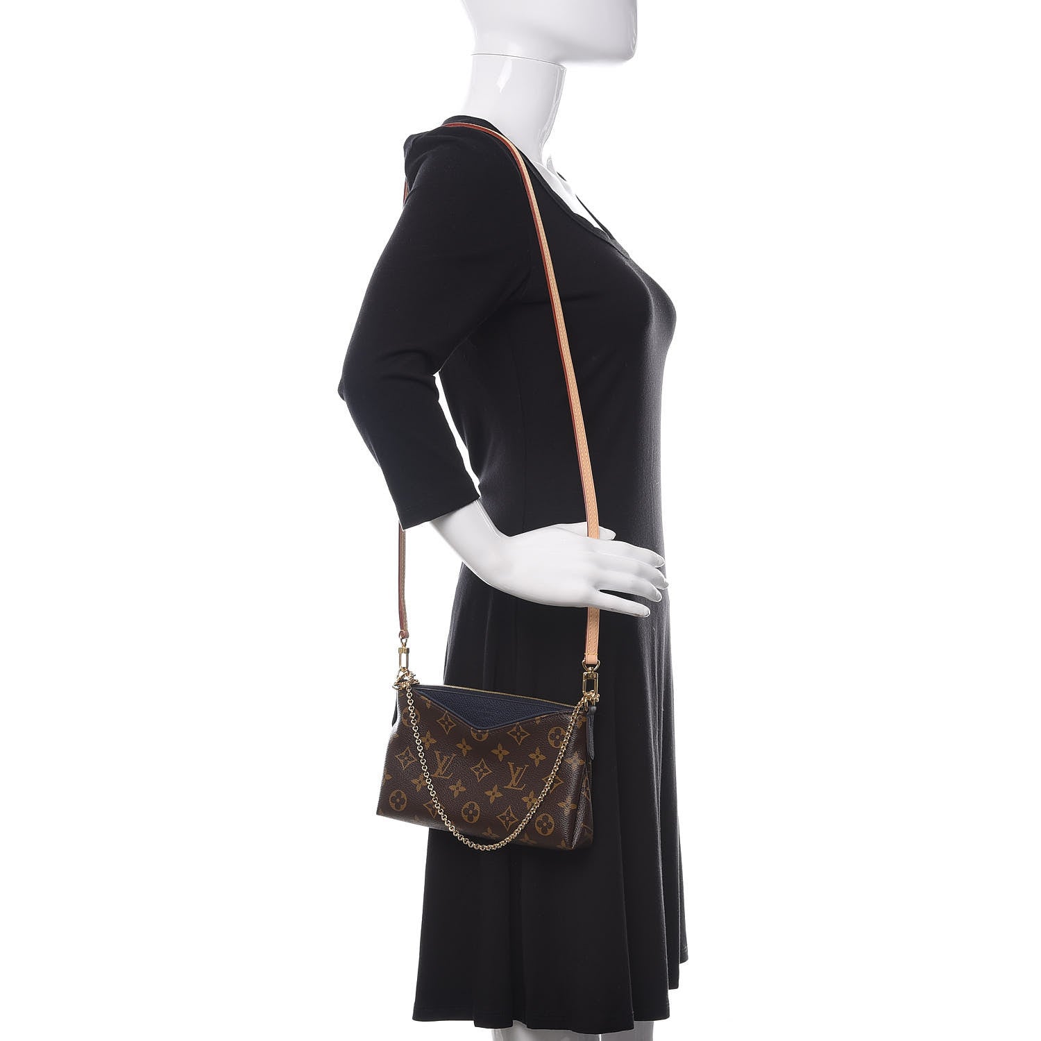 Louis Vuitton Monogram Pallas Clutch Blue Marine 2 of 10