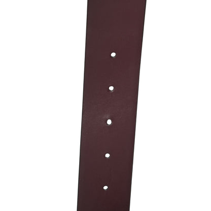 Valentino Garavani Glossy Calfskin VLogo Reversible 40mm Belt 80 32 Black Rubin 4 of 5