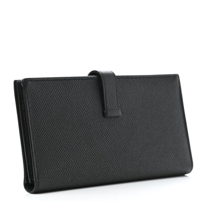 Hermes Epsom Bearn Gusset Wallet Black 3 of 8