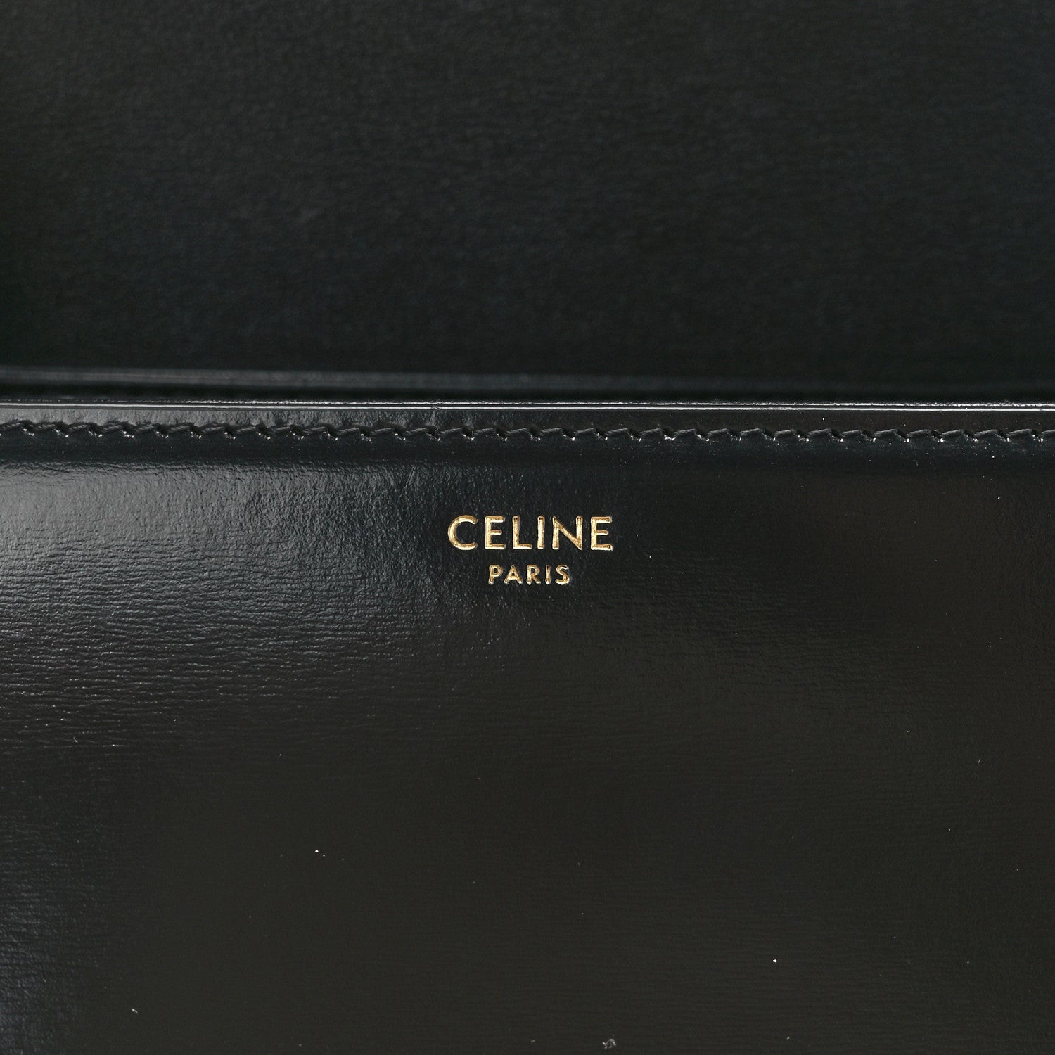 Celine Shiny Calfskin Teen Triomphe Black 6 of 11