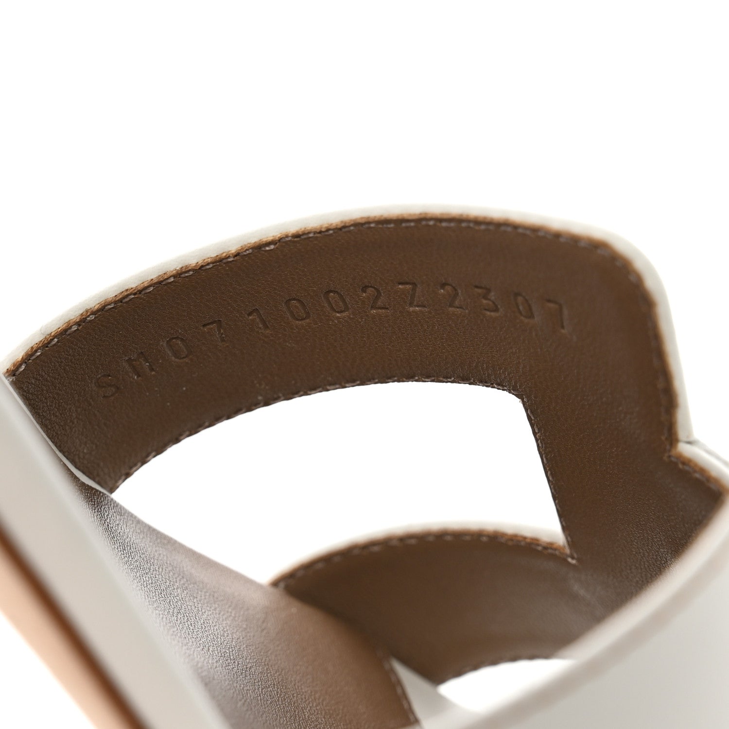Hermes Calfskin Oasis Sandals 38.5 White 9 of 10